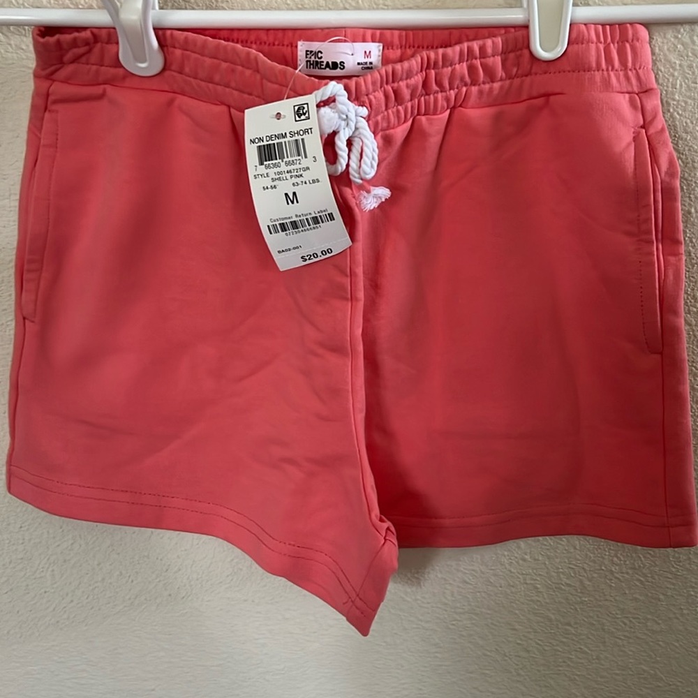 Brand New elastic peach shorts